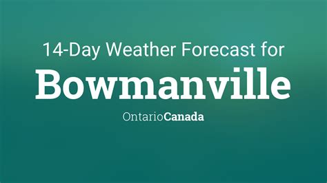 weather bowmanville hourly